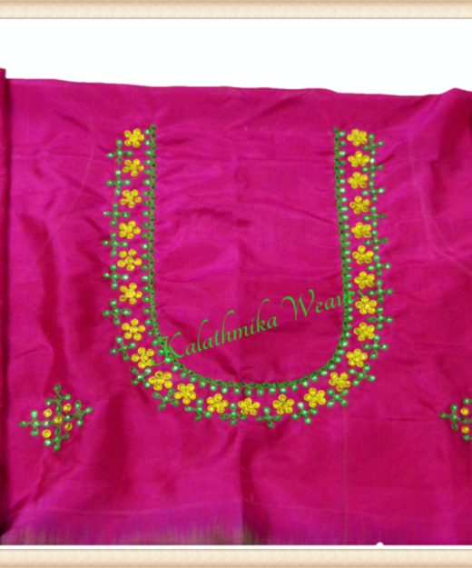 uppada-silk-saree-half-n-half-green-and-pink-blouse-unstitched